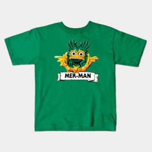 Mer-Man head Kids T-Shirt